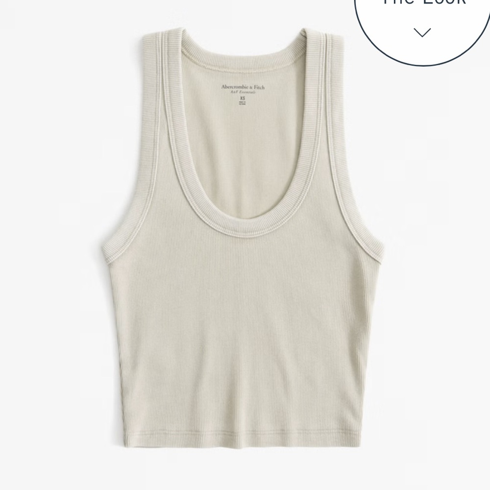 Abercrombie & Fitch Nude Essential Scoopneck Tan Tank Top Size XXS